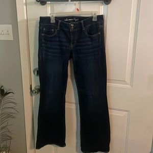 American eagle women blue jeans size 10 short/court
